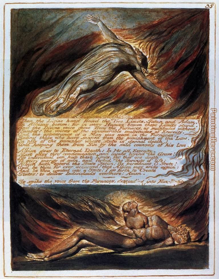 The Descent of Christ painting - William Blake The Descent of Christ art painting